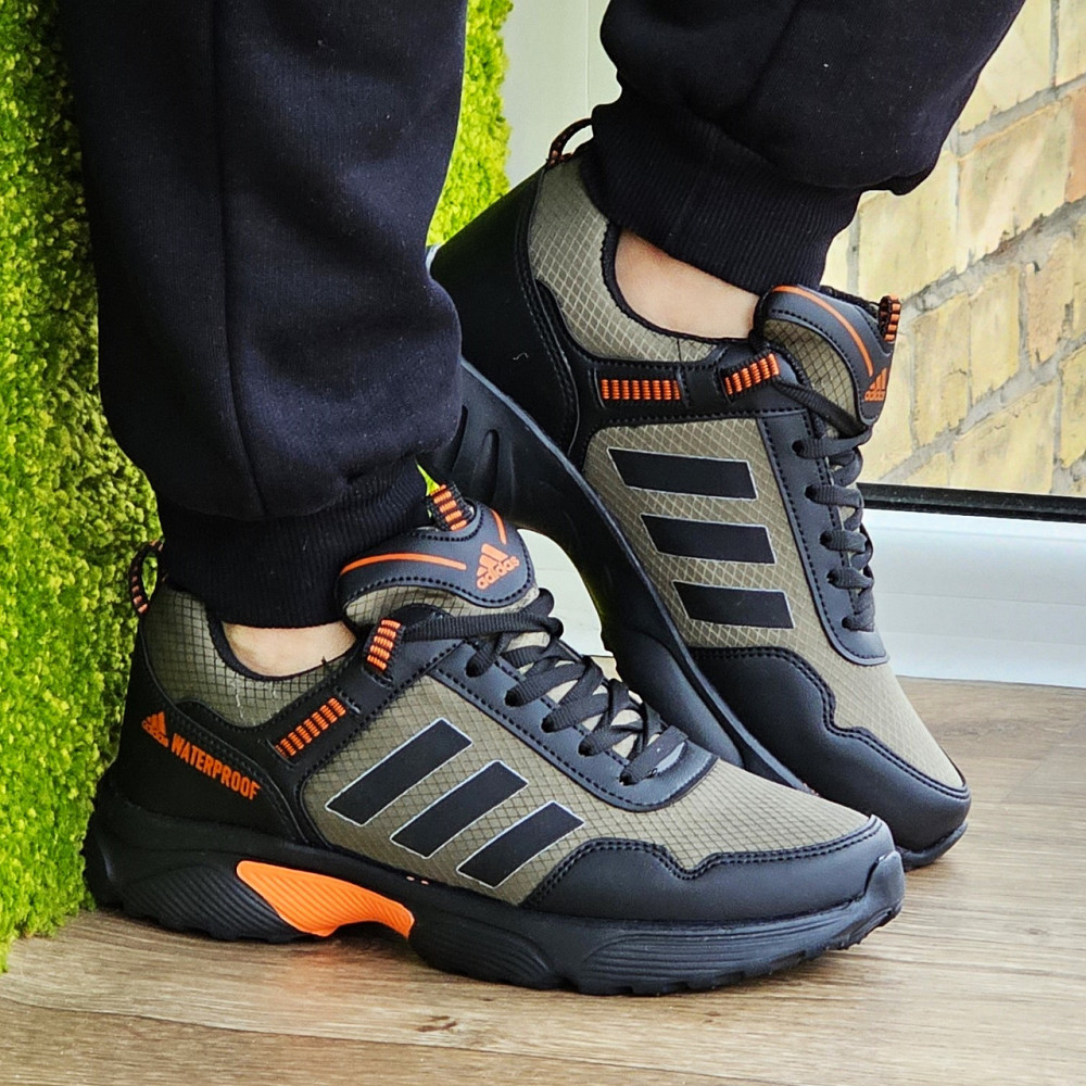 Мужские Кроссовки Adidas Waterproof Цвет Хаки Адидас Зелёные (размеры: 40,41,42,43) ВидеоОбзор Днепр - изображение 4