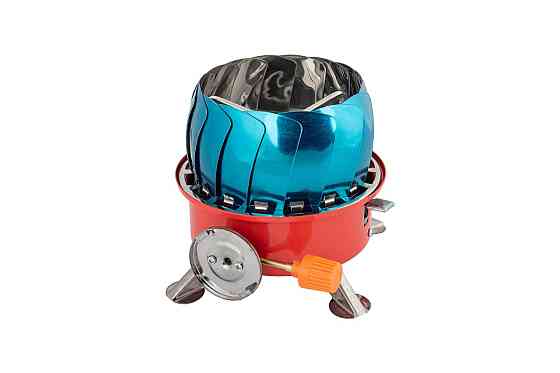 Плита туристическая газовая MASTERTOOL с пьезоподжигом с защитой от ветра 2.8 кВт 145 г/ч 42 Bar G30/G31 Ровно