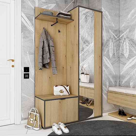 Прихожая с зеркалом Doros Дора 113,5х40х192 см Дуб артизан (DRS-011340) Львов