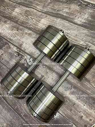 Набір 100 кг Штанга + Гантелі металеві розбірні 2 по 46 кг Гантелі, гирі, штанги та диски Київ