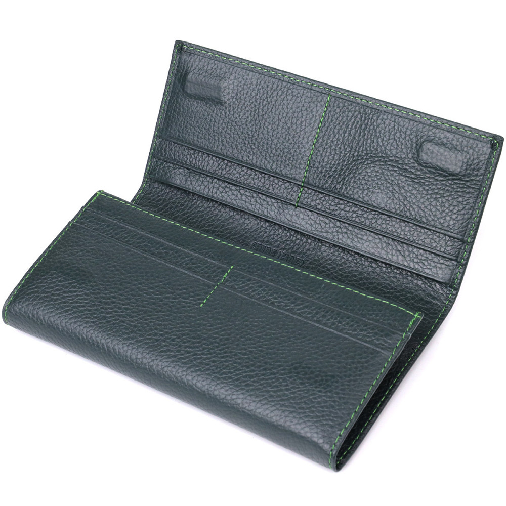 Жіночий шкіряний гаманець, зелений (ST Leather) Київ - фото 16