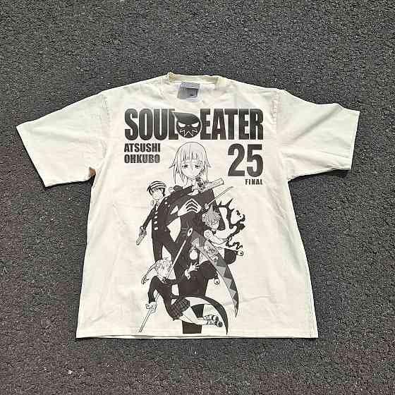 Футболка чоловіча з принтом аніме Аніме Соул Еатер Фінал манга том 25 оверсайз (S/M/L) Черний Дніпро