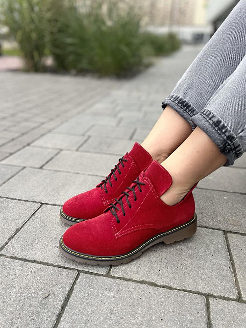 SOTHBY'S Туфлі жіночі Sothby 's M-373 червоні (весна-осінь, замша натуральна) (3115) лише 37р.3 Коломия - фото 1