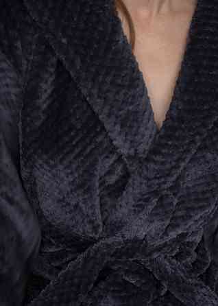 Женский махровый халат с капюшоном Графит, XL/2XL Харьков