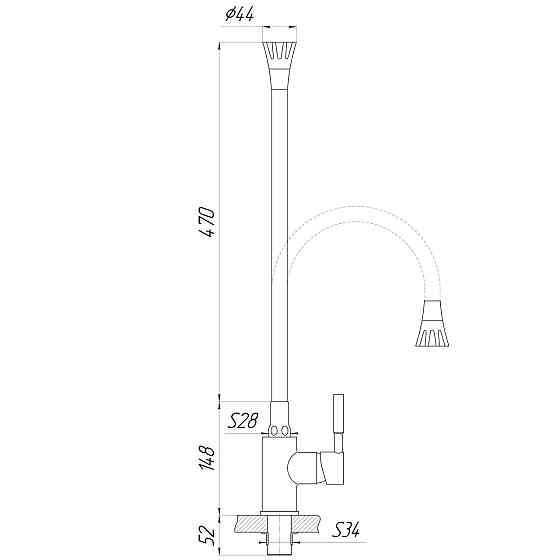 Змішувач для кухні Globus Lux Lazer GLLR-0203SA-B01 Київ