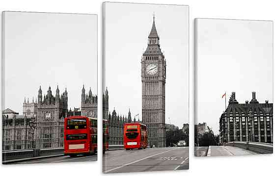 Модульна картина у вітальню/ спальню Вежа  Біг бен Art-524_3 70x130 см Київ