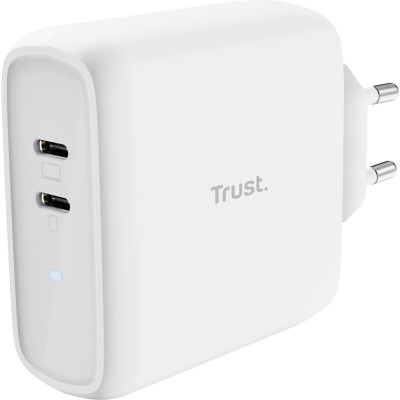 Зарядное устройство Trust Maxo 65W 2xUSB-C PD white (25381_TRUST) Винница - изображение 1