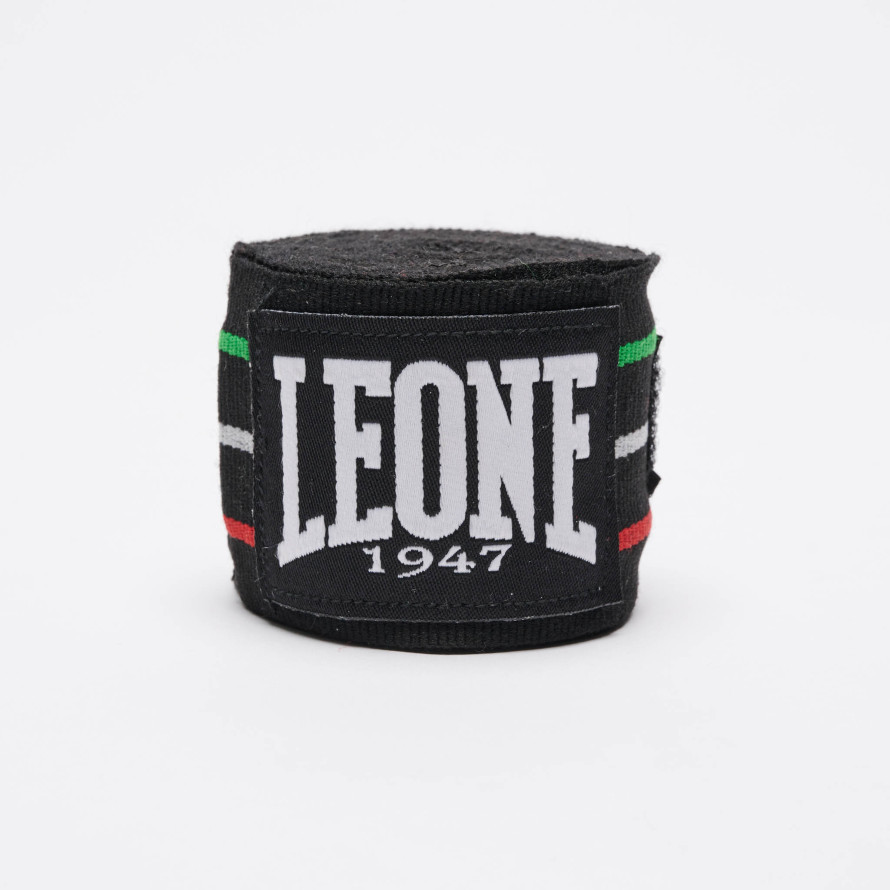 Боксерские бинты Leone Flag Black 3,5м профессиональные спортивные бинты для бокса, черные Киев - изображение 3