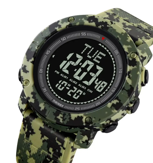 Чоловічий спортивний годинник з компасом Skmei 2095 (Камуфляж) Київ - фото 2