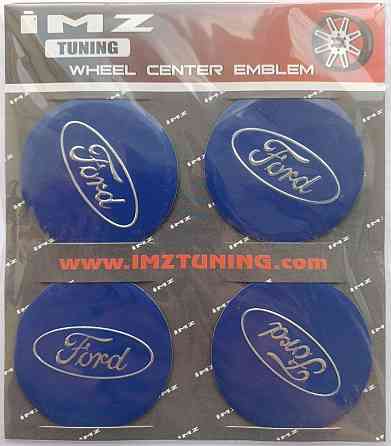 Наклейки на диски/ковпаки Ford 60мм 4шт синій Київ