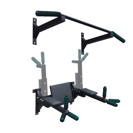 Комплект турнік бруси і прес настінні підйомні складні для дому Київ