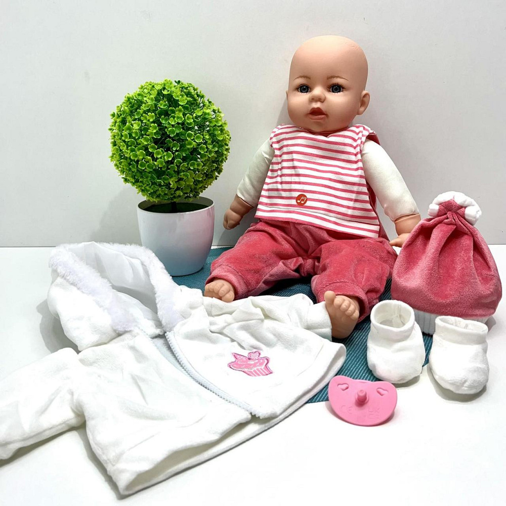 Лялька-пупс м'яконабивна з соскою та звуковими ефектами укр мова 42см Вид 5 (M 5919 I UA) Чернігів - фото 5