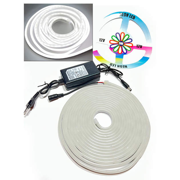 Стрічка світлодіодна силіконова NEON 5м 12-220V Харків - фото 1