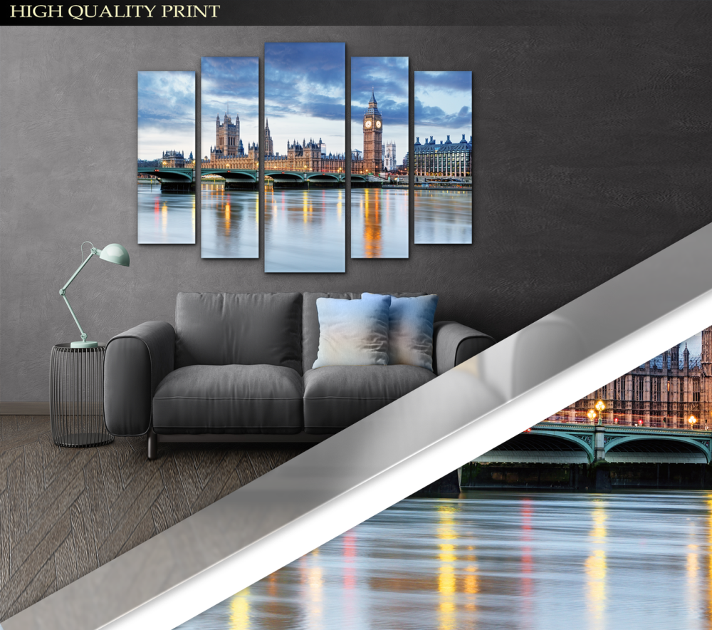 Модульна картина Лондон Міст Art-311_5 ( 80х118см ) Київ - фото 3