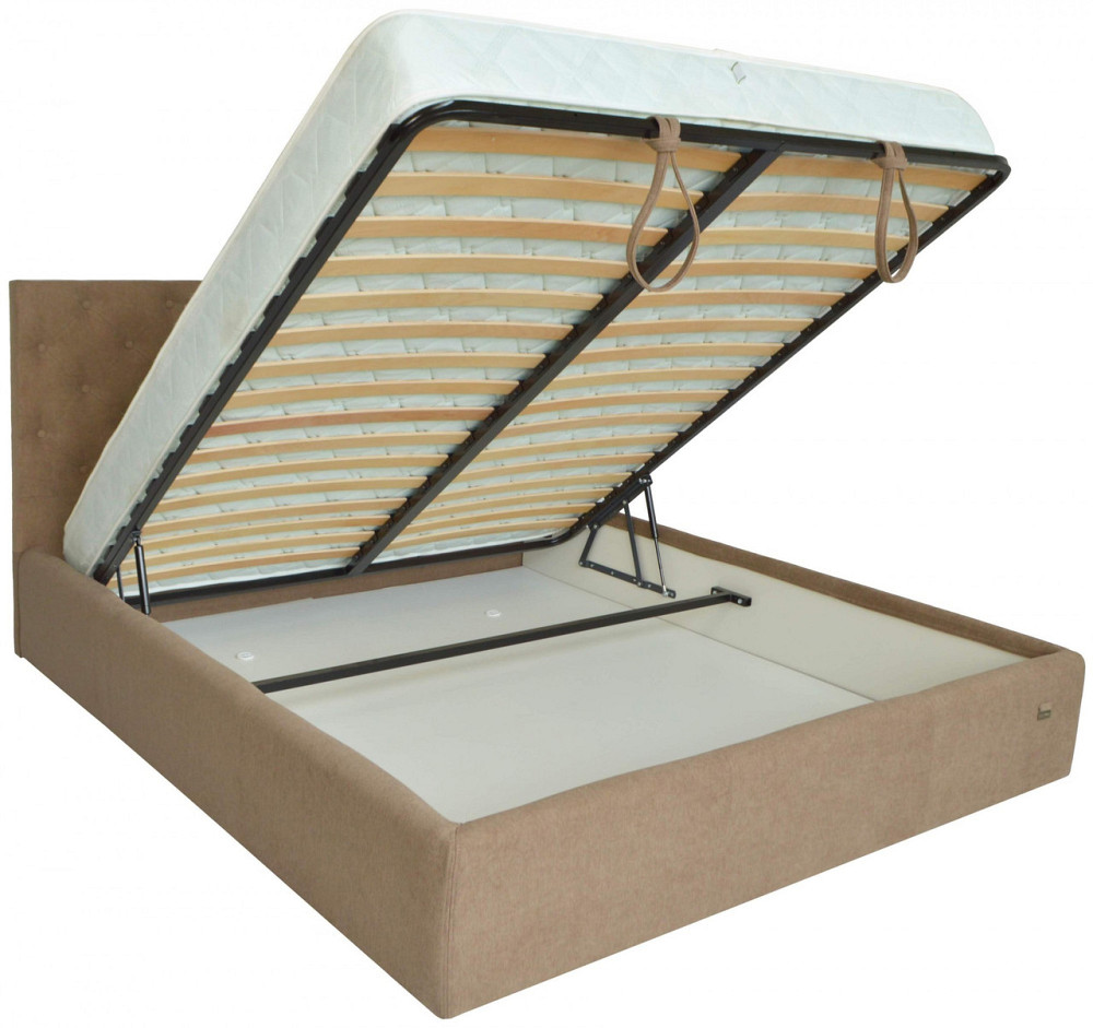 Кровать Двуспальная Coventry VIP 160 х 190 см Мисти Light Brown С дополнительной металлической цельносварной рамой Коричневый Днепр - изображение 11