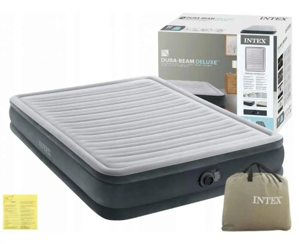 Надувная двухместная кровать Intex со встроенным электронасосом 203 х 152 х 33 см. Киев - изображение 1