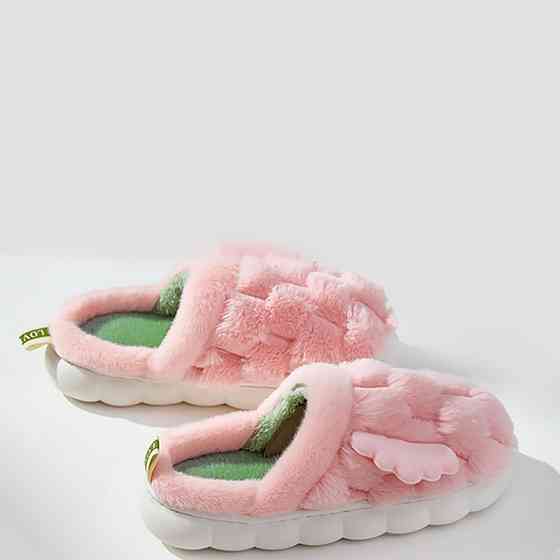 Домашние комнатные тапочки с подогревом A-232 USB c крыльями Pink Киев