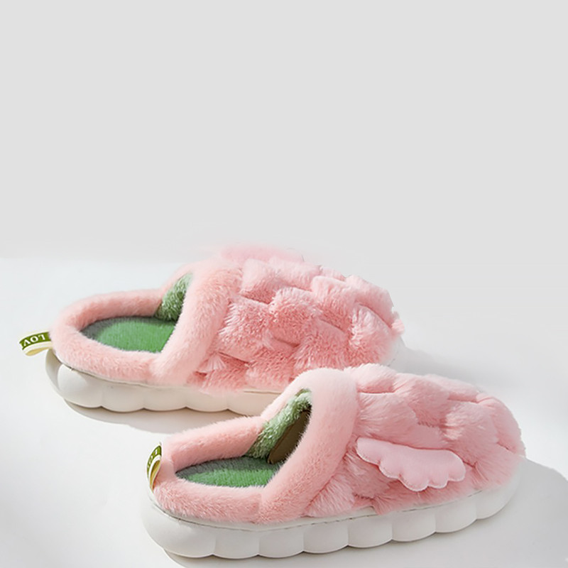 Домашние комнатные тапочки с подогревом A-232 USB c крыльями Pink Киев - изображение 3