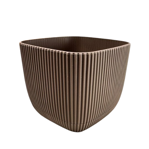 Вазон Mergan 1,8л квадратний коричневий ELIF Житомир - изображение 2