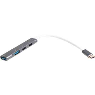 Концентратор Maxxter USB-C to 1xUSB 3.0 + 1xUSB 2.0 + 2xUSB-C (HU3C-4P-03) Вінниця
