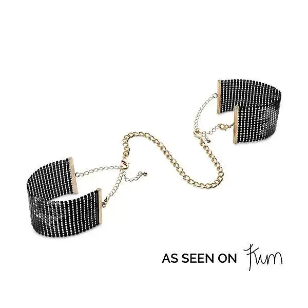 Наручники Bijoux Indiscrets Desir Metallique Handcuffs - Black, металлические, стильные браслеты Львов - изображение 1