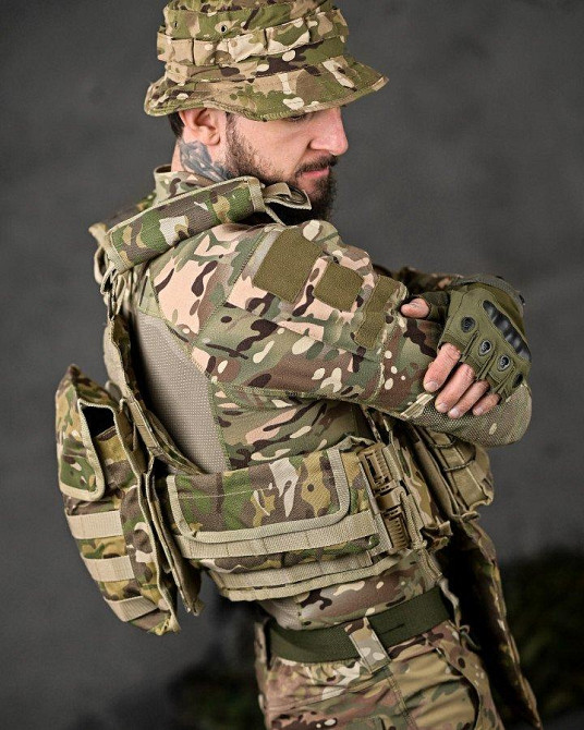 Плитоноска 4 быстрых сброса  Cordura мультикам ВТ7929 Одесса - изображение 6