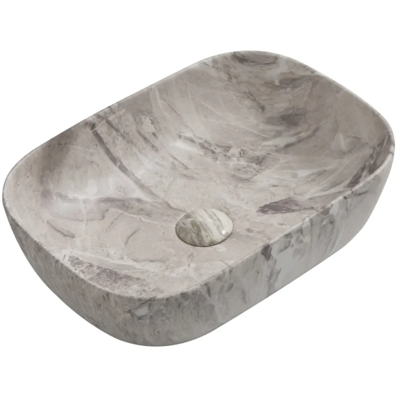 Раковина накладна MIXXUS PREMIUM DIVERSE-0113 MARBLE 455х325х135mm   ( MP6544 ) 28528 Харків
