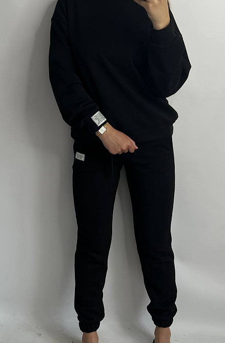 Костюм спортивний жіночий трикотажний Чорний XL/XXL Харків - фото 3