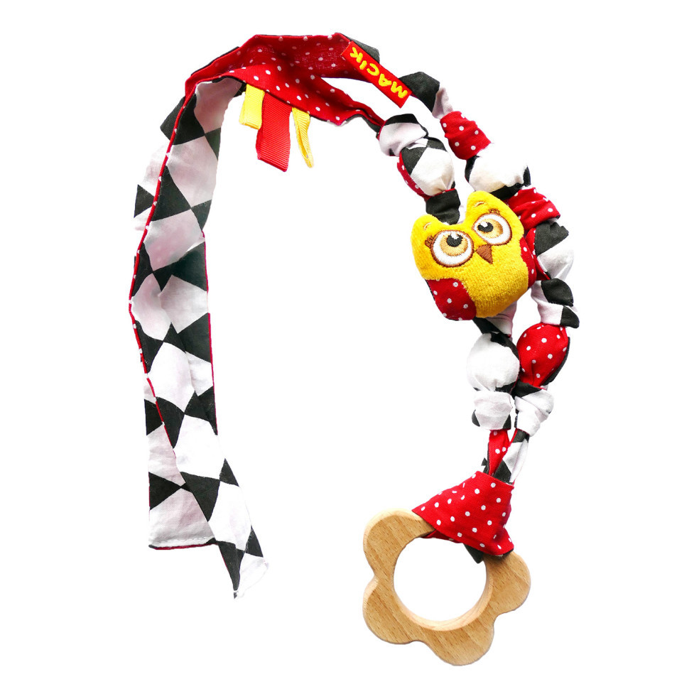 Подвеска Слингобусы Совушка МС 110504-01 с деревянным грызунком Винница - изображение 1