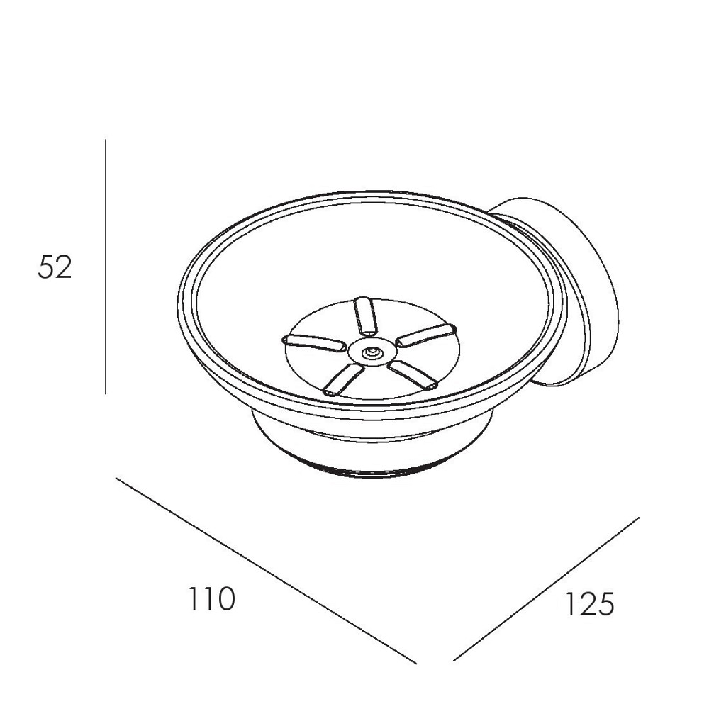 Мильниця для ванни IMPRESE SKALA хром Київ - фото 2