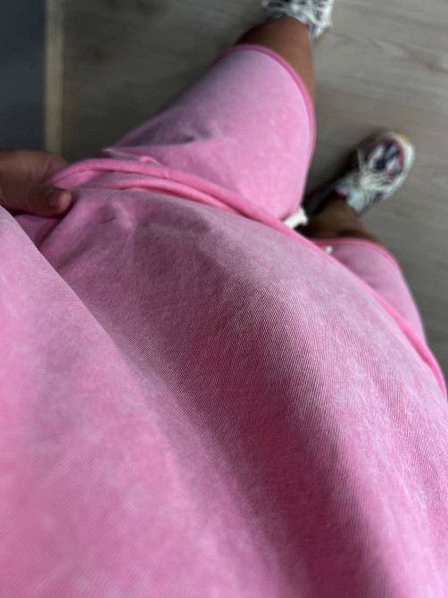 Костюм жіночий De Red 6726 тай-дай футболка з шортами бавовна оверсайз, рожевий, one size Київ - фото 4