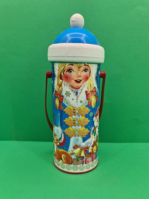 Новогодний тубус для конфет  средний /Снегурочка(d-87*205mm) (1 шт) Харьков - изображение 1