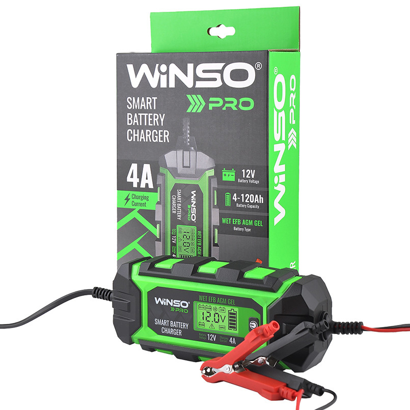 Зарядний пристрій АКБ Winso Pro 12В 120А·год 4А з LCD-екраном Львів - фото 4