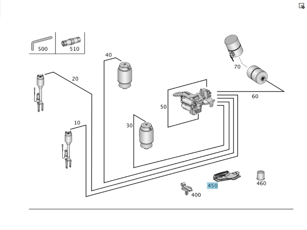Mercedes-Benz  A1669950077 Утримувач пневмотрубок ML/GLE W166 GL/GLS X166 GLE Coupe C292 Одесса - изображение 4