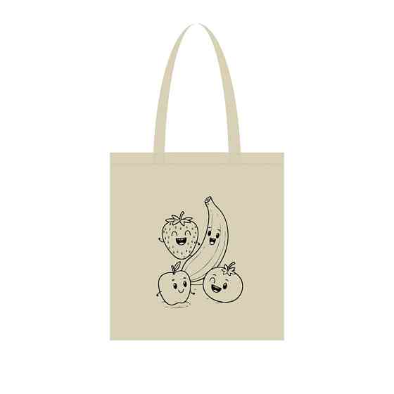 Екосумка для покупок "Фрукти" Сумка-шоппер 190CCT-6, 38 x 42 см (190г/м2) Вінниця