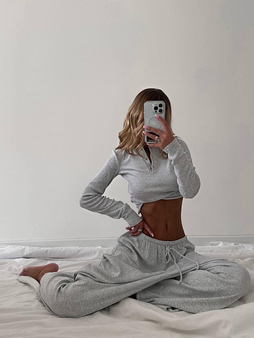 Женский стильный легкий костюм из плотного рубчика Меланж, 42/44 Одесса - изображение 3