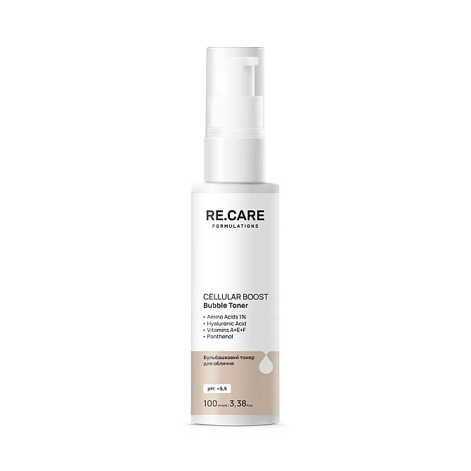 Бульбашковий тонер для обличчя Cellular Boost Bubble Toner RE.CARE 100 мл Вінниця - фото 1
