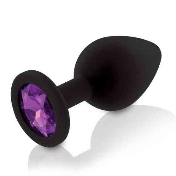 Набор анальных пробок с кристаллом Rianne S: Booty Plug Set Black, диаметр 2,7см, 3,5см, 4,1см Sex Aura Киев