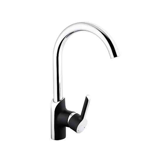 Змішувач для кухні Kroner KRP Essen - SCH030 хром/чорний Київ