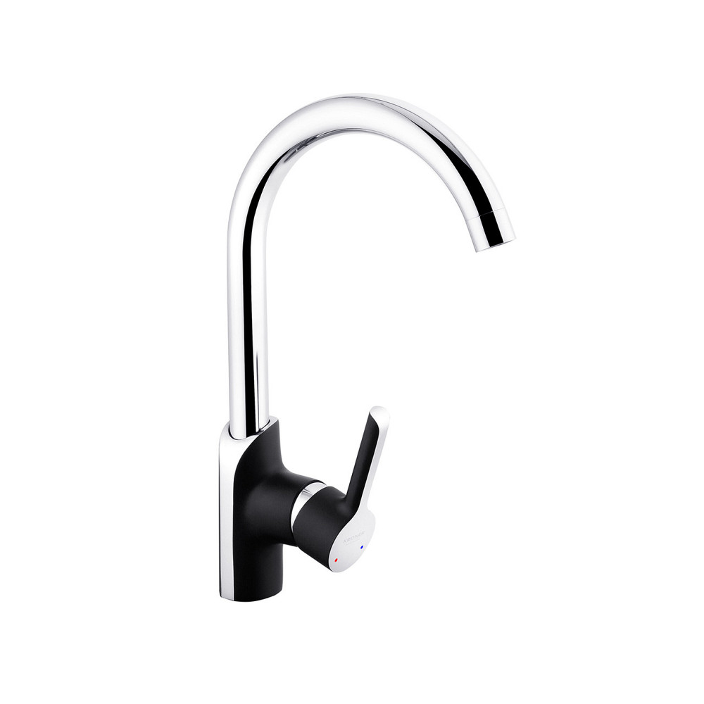 Змішувач для кухні Kroner KRP Essen - SCH030 хром/чорний Київ - фото 4