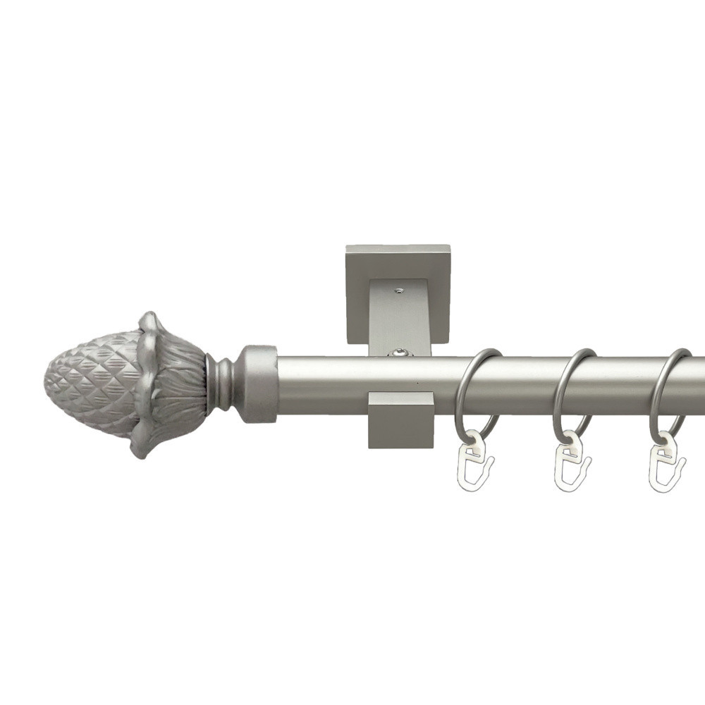 Карниз Orvit Цинара металевий однорядний техно гладка труба кільце металеве Сатин 25 мм 160 см (00-00026317) Львов - изображение 1