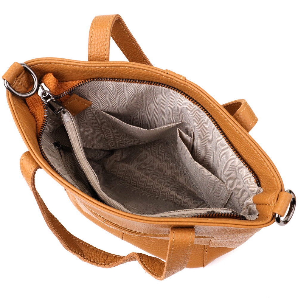 Стильна жіноча сумка з натуральної шкіри Vintage 22994 Рудий Київ - фото 7