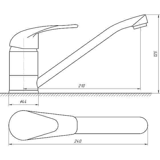 Змішувач для кухні EcoMix ELIT EM-N-103 (000012253) Київ