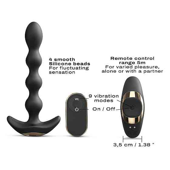 Анальний вібратор-намисто Dorcel FLEXI BALLS, гнучкий стовбур, пульт ДК Sex Aura Київ