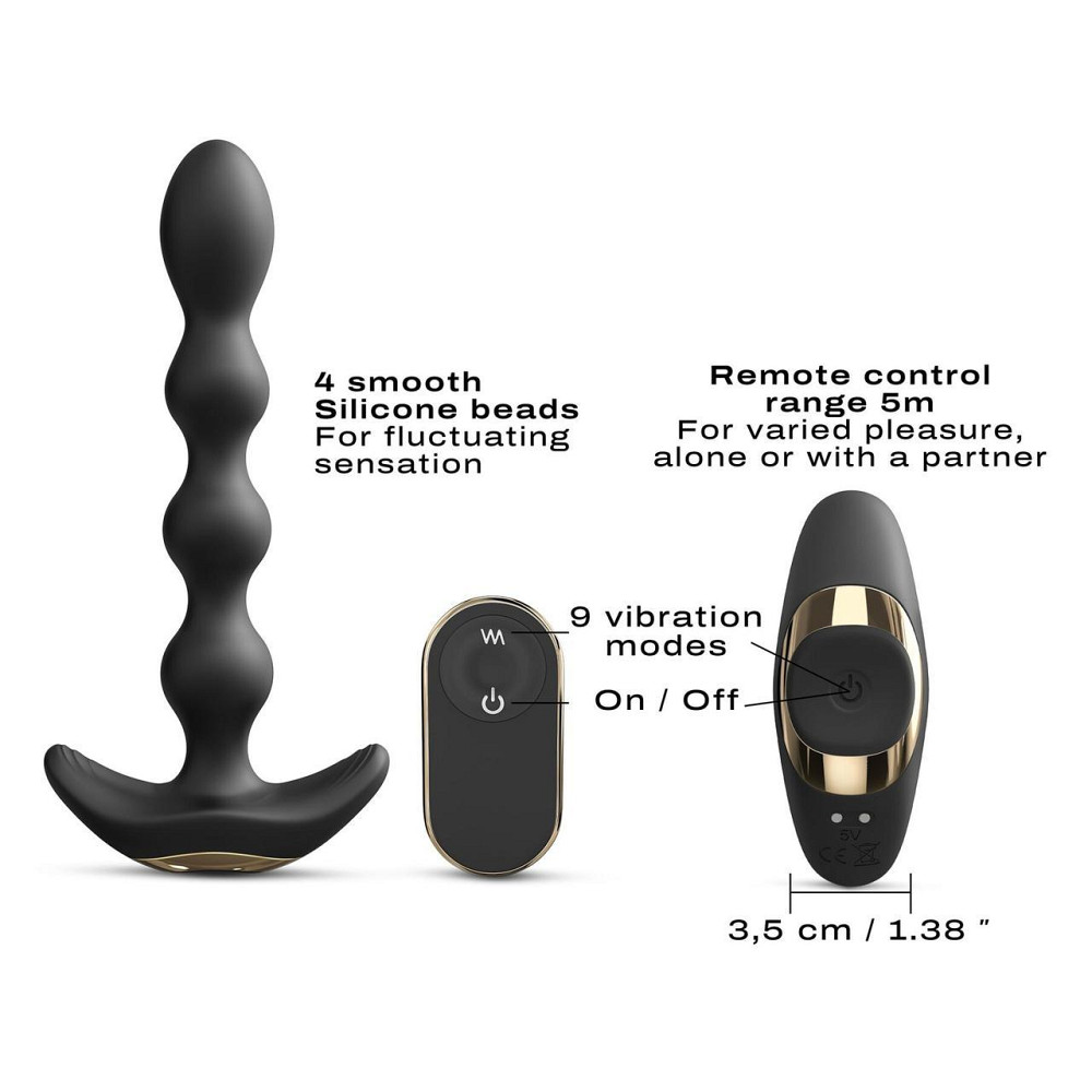 Анальний вібратор-намисто Dorcel FLEXI BALLS, гнучкий стовбур, пульт ДК Sex Aura Київ - фото 4