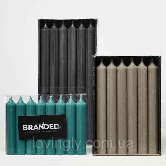 Свеча столовая Brandedby Нидерланды 195мм, цвет Капучино. Ирпень