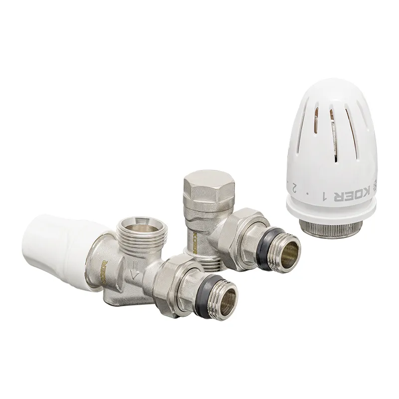 Комплект для підключення радіатора Koer SET-16 - 1/2"x3/4" (осьовий) з термоголовкою ЗЗ (KR3179) Київ - фото 1