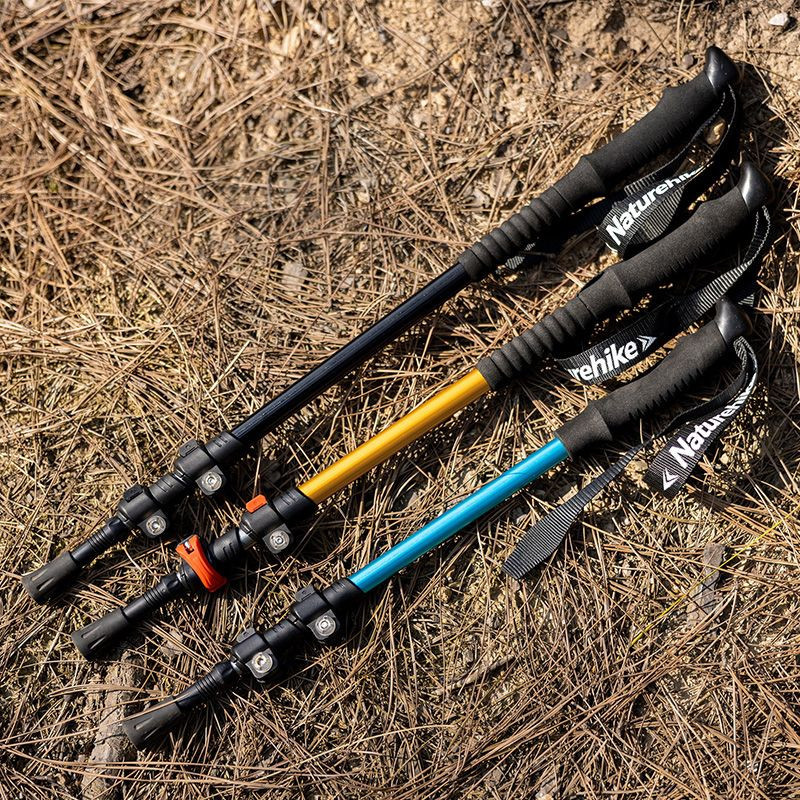 Трекінгова палиця 3-сек. Naturehike Men ST 01 6061 AL NH17D001-Z, алюміній,  золотиста Киев - изображение 4