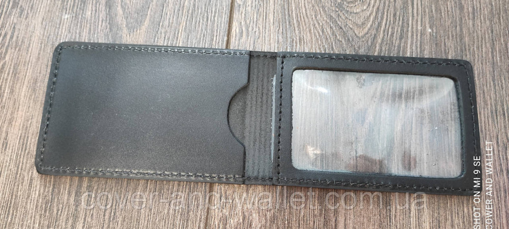 Шкіряна обкладинка на посвідчення Державна митна служба України (тиснення золотом)  P_Leather Київ - фото 5