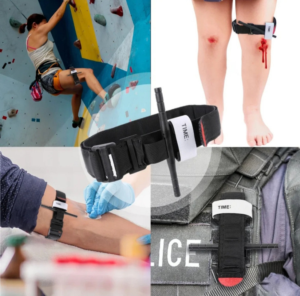 Жгут медицинский турникет тактический тканевый черный 65 см Киев - изображение 7